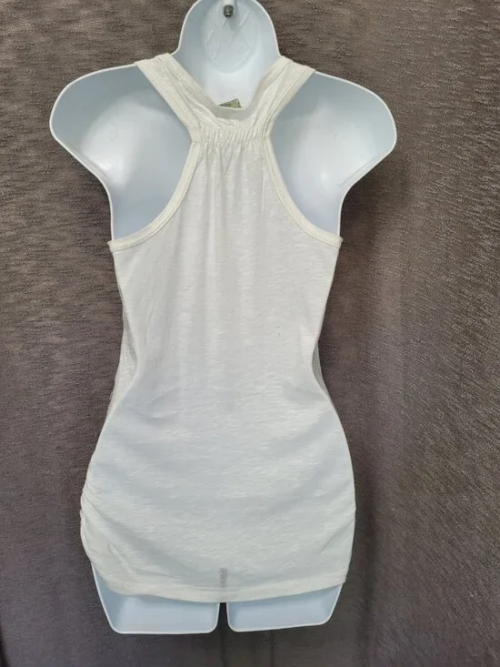 Y2K Girly Grunge Gray Rose Graphic Tank Top Sleeveless Racerback Boho Ruched - Picture 15 of 16